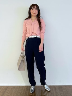 「アイテム（トレンチコート、ブルー系）」を使った、yonegallestjpさん（レディース・151cm）の冬コーディネート