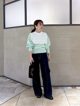 「cloenc（クロエンス）のアイテム（パンツ）」を使った、yonegallestjpさん（レディース・151cm）の冬コーディネート