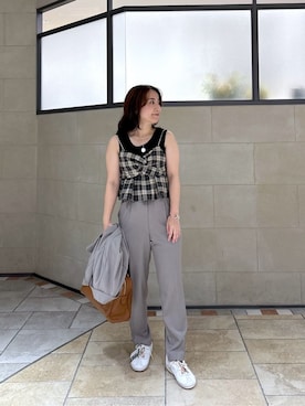 「GALLEST（ギャレスト）のアイテム（テーラードジャケット）」を使った、yonegallestjpさん（レディース・151cm）の秋コーディネート
