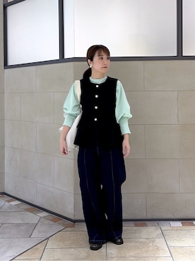 「cloenc（クロエンス）のアイテム（パンツ）」を使った、yonegallestjpさん（レディース・151cm）の冬コーディネート