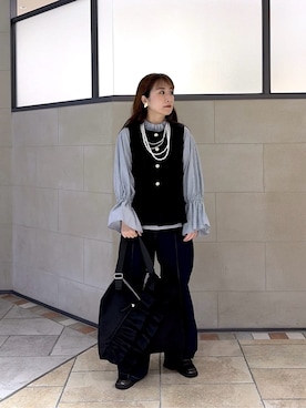 「cloenc（クロエンス）のアイテム（パンツ）」を使った、yonegallestjpさん（レディース・151cm）の冬コーディネート