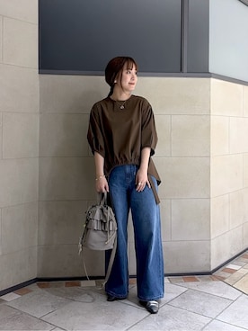 「cloenc（クロエンス）のアイテム（パンツ）」を使った、yonegallestjpさん（レディース・151cm）の春コーディネート