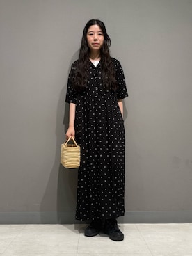 「かぐれ（カグレ）のコットン丸胴タンクトップ（タンクトップ、ホワイト系）」を使った、うらさん（レディース・161cm）の夏コーディネート