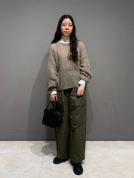「かぐれ（カグレ）のアイテム（Tシャツ/カットソー）」を使った、うらさん（レディース・161cm）の秋コーディネート