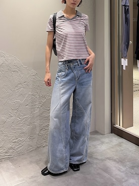 「SLY（スライ）のアイテム」を使った、miyuさん（レディース・164cm）の夏コーディネート