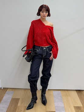 「SLY（スライ）のアイテム（パンツ）」を使った、miyuさん（レディース・164cm）の秋コーディネート