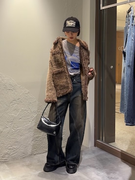 「SLY（スライ）のアイテム（パンツ）」を使った、miyuさん（レディース・164cm）の秋コーディネート