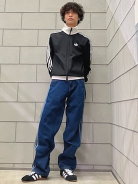 「adidas（アディダス）のアイテム（ジャージ）」を使った、OMさん（メンズ・166cm）の秋コーディネート