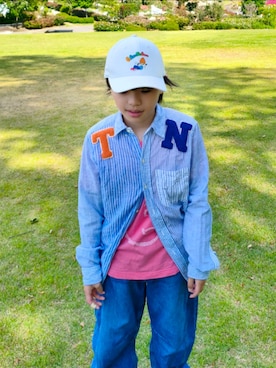 「GAP（ギャップ）のアイテム（パンツ）」を使った、唯智さん（キッズ・143cm）の夏コーディネート