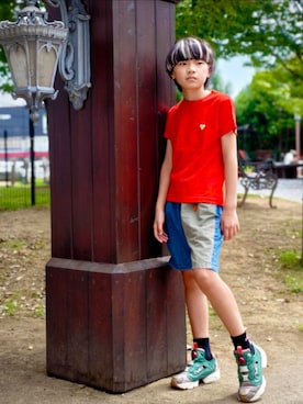 「Reebok(リーボック)のアイテム」を使った、唯智さん(キッズ・143cm)の夏コーディネート