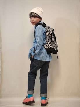 「GREGORY（グレゴリー）のアイテム」を使った、唯智さん（キッズ・145cm）の秋コーディネート