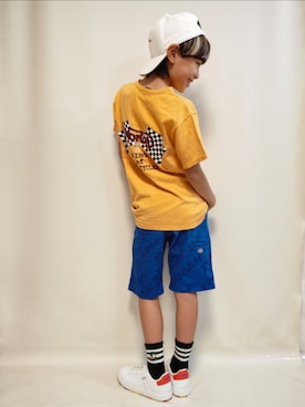 「Dickies（ディッキーズ）のアイテム」を使った、唯智さん（キッズ・143cm）の夏コーディネート