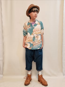 「ZUCCa（ズッカ）のアイテム」を使った、唯智さん（キッズ・143cm）の夏コーディネート