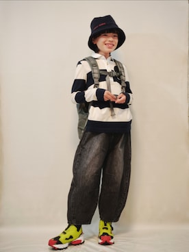 「GREGORY（グレゴリー）のアイテム」を使った、唯智さん（キッズ・145cm）の秋コーディネート