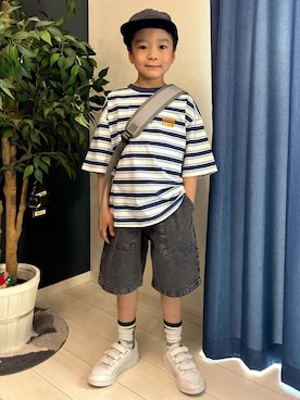 「MPS（エムピーエス）のアイテム（パンツ）」を使った、leo1484さん（キッズ・120cm）の春コーディネート