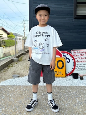 「MPS（エムピーエス）のアイテム（パンツ）」を使った、leo1484さん（キッズ・120cm）の春コーディネート