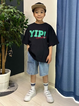 「MPS（エムピーエス）のアイテム（パンツ）」を使った、leo1484さん（キッズ・120cm）の春コーディネート