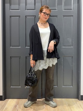 「SOMETHING（サムシング）のアイテム」を使った、leo1484さん（レディース・170cm）の夏コーディネート