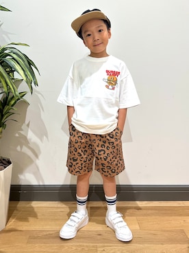 「Right-on（ライトオン）のアイテム（帽子）」を使った、leo1484さん（キッズ・125cm）の夏コーディネート
