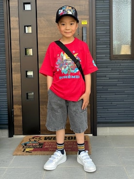 「MPS（エムピーエス）のアイテム（パンツ）」を使った、leo1484さん（キッズ・120cm）の春コーディネート