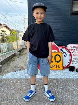 「MPS（エムピーエス）のアイテム（パンツ）」を使った、leo1484さん（キッズ・120cm）の夏コーディネート