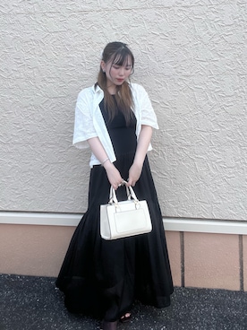 「ITEMS URBANRESEARCH（アイテムズ アーバンリサーチ）のブロックレースシャツ（シャツ/ブラウス、ホワイト系）」を使った、lan★さん（レディース・154cm）の夏コーディネート