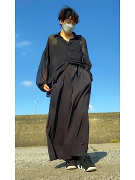 「HARE（ハレ）のアイテム（その他パンツ）」を使った、黒羊さん（メンズ・177cm・20代）の秋コーディネート