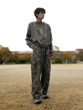 「アイテム（パンツ）」を使った、黒羊さん（メンズ・177cm・10代）の秋コーディネート