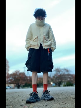 「アイテム（ブルゾン）」を使った、黒羊さん（メンズ・177cm・10代）の秋コーディネート