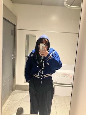 「アイテム（スタジャン）」を使った、gindondonさん（メンズ・169cm）の秋コーディネート