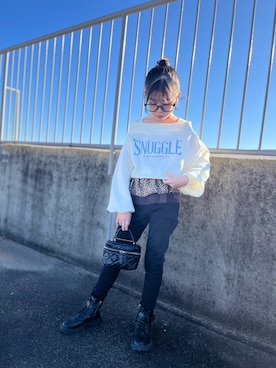 「アイテム（デニムパンツ）」を使った、ゆづきさん（キッズ・130cm）の冬コーディネート