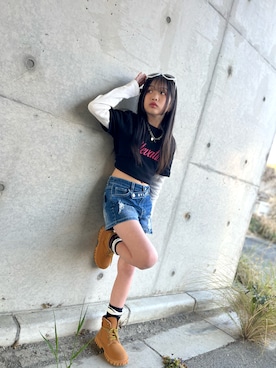 「SHEIN」｜ゆづきさん（キッズ・133cm）の春コーディネート