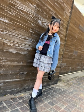 「SHEIN」｜ゆづきさん（キッズ・133cm）の春コーディネート