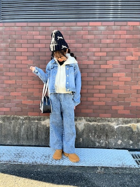 「GLOBAL WORK（グローバルワーク）の【キッズ】ダンボールZIPパーカー/930527（パーカー）」を使った、ゆづきさん（キッズ・130cm）の秋コーディネート