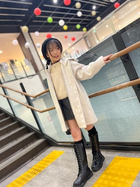 「アイテム（ジャケット/アウター）」を使った、ゆづきさん（キッズ・130cm）の冬コーディネート