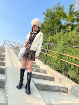 「アイテム（スカート）」を使った、ゆづきさん（キッズ・130cm）の秋コーディネート