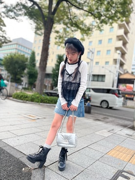 「GAP（ギャップ）のアイテム（トップス）」を使った、ゆづきさん（キッズ・136cm）の秋コーディネート