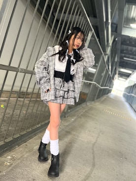 「SHEIN」｜ゆづきさん（キッズ・133cm）の春コーディネート