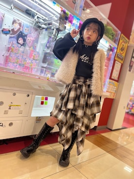 「アイテム（ブーツ）」を使った、ゆづきさん（キッズ・132cm）の冬コーディネート