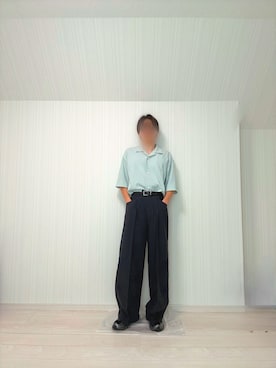 「ajouter flow（アジューテフロー）のアイテム（パンツ、ブルー系）」を使った、たかさん（メンズ・174cm）の春コーディネート