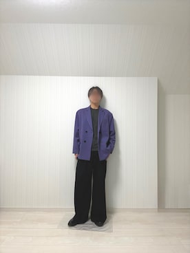 「UNIQLO（ユニクロ）のアイテム（トップス、グレー系）」を使った、たかさん（メンズ・174cm）の春コーディネート