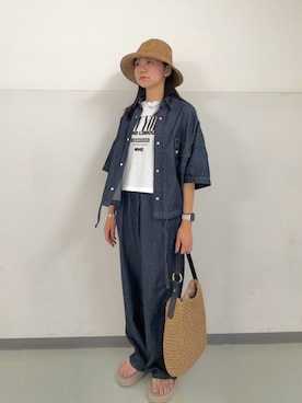 「Wrangler（ラングラー）のアイテム」を使った、もえさん（レディース・159cm）の春コーディネート