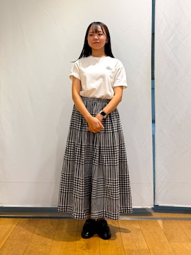 「RODE SKO（ロデスコ）のアイテム」を使った、もえさん（レディース・159cm）の夏コーディネート