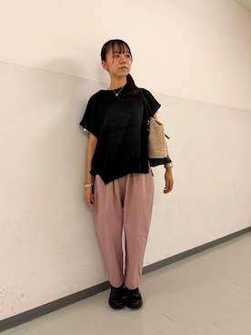「RODE SKO（ロデスコ）のアイテム」を使った、もえさん（レディース・159cm）の夏コーディネート