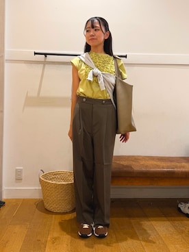 「URBAN RESEARCH Sonny Label（アーバンリサーチサニーレーベル）のアイテム（トップス）」を使った、もえさん（レディース・159cm）の夏コーディネート