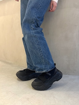 「CONVERSE ALL STAR（コンバースオールスター）のアイテム（サンダル、ブラック系）」を使った、CONVERSEさん（レディース・160cm）の夏コーディネート