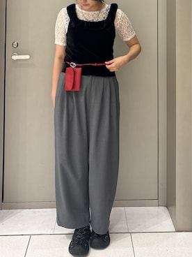「KBF（ケイビーエフ）のアイテム」を使った、山さん（レディース・164cm）の夏コーディネート
