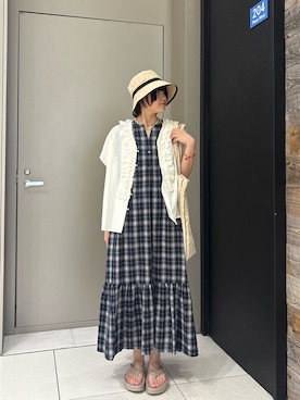 「BONGUSTA（ボングスタ）のアイテム」を使った、山さん（レディース・164cm）の夏コーディネート