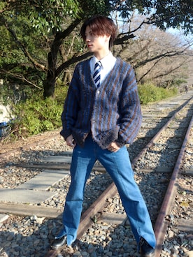 「PLAYBOY（プレイボーイ）のアイテム」を使った、sezayuさん（メンズ・171cm）の冬コーディネート