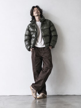 「NANGA（ナンガ）のNANGA/ナンガ MOUNTAIN LODGE DOWN JACKET ラグランスリーブ パッカブル ダウンジャケット アウター アウトドア 2026年秋冬 秋服 冬服（ダウンジャケット/コート、グリーン系）」を使った、tatsukiさん（メンズ・172cm）の秋コーディネート